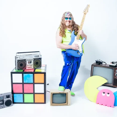tommy hagar playing guitar around 80s props